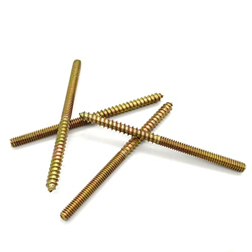 12 Pack 1/4-20 x 4 Inch Hanger Bolts 1/4-20" Double Headed Bolts 1/4 Wood Dowel Screw Self-Tapping Screw Hanger Bolts for Furniture Screws Threaded Rods Bolt 100mm Length - size: 1/4-20"x4"-12PCS