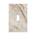 Beige Marble Pattern Light Switch Cover Modern Wall Plate Decorative 1 Gang Single Toggle Switch Plates Electrical Outlet Faceplate for Bathroom Kitchen Bedroom 5" x 3" - size: 1 Gang Single Toggle