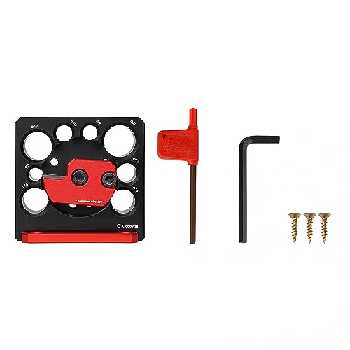 Adjustable Drill Milling Dowel Round Rod Auxiliary Tool with Carbide Blade, Electric Drill Milling Cylindrical Woodworking Tool Dowel Maker Jig with 8/9/10/12/15/16/18/20mm Holes,035B - color: Black