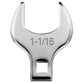 1/2'' Full Polish Drive Jumbo Crowfoot Wrench, Open End Wrench, SAE, 1-1/16'', CR-V Steel, Tools for Mechanics Maintenance or Repairs, Access Fasteners in Tight Spaces Work Hard-To-Reach Areas - size: SAE-1-1/16"