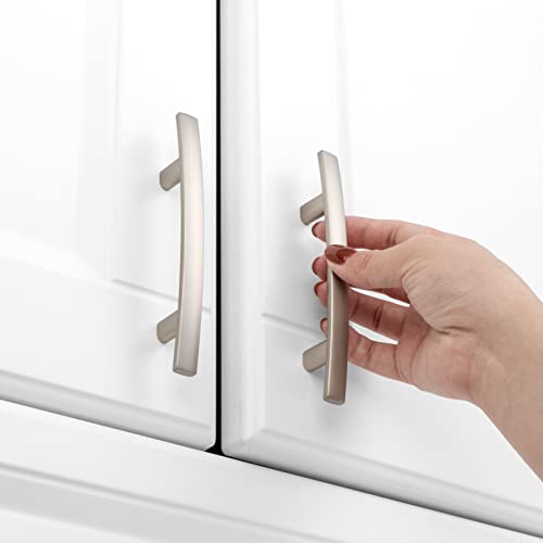 KOOFIZO 10 Pack 3 in Brushed Nickel Cabinet Pulls, Drawer Handles 1961 - color: Brushed Nickel, size: 3" CC