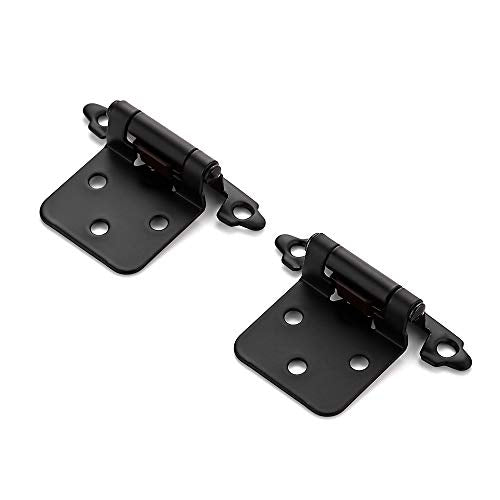 Ravinte Black Kitchen Cabinet Hinges, 1/2 Inch Overlay, 50 Pack - size: 1/2 inch Overlay