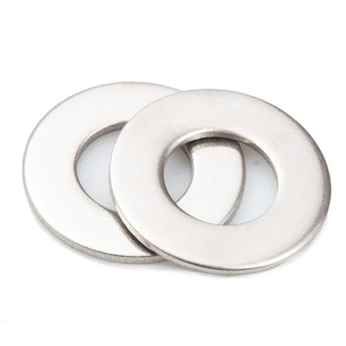 5/16" Inch Stainless Flat Washers 100 Pack Made of 18-8 (304) Stainless Steel…… - color: Silver, size: 5/16"