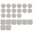 24PCS Stick Furniture Sliders – 1 Inch Sliders for Furniture On Carpet, Furniture Sliders for Hardwood Floors, Carpet & Tile, Beige Moving Sliders, Furniture Movers(16 Round + 8 Square) - size: 24pcs