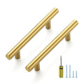 Ravinte Brushed Gold Cabinet Handles,Round T Pulls,3-1/2 Inch,30 Pack - color: Brushed Gold, size: 3-1/2 Inch Hole Center
