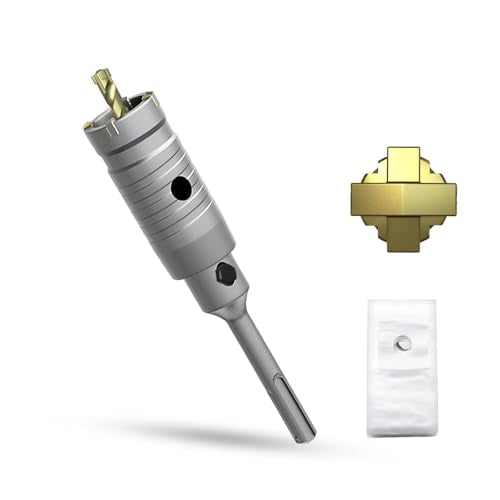 1-3/16" Concrete Hole Saw, 30mm Masonry Hole Saw, with 110mm SDS Plus Shank Connecting Rod for Concrete Brick Cement Stone Wall Drilling Home Improvement - size: （1-3/16" 30mm）