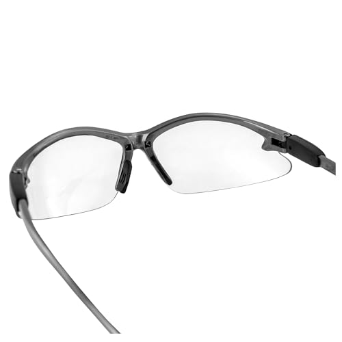 Global Vision Safety Shop Glasses - color: Grey Frame/Clear Lens