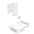 Outlet Cover Extension Cord 6FT, Flat Plug Surge Protector Power Strip - size: 8AC-6FT(3 Prong)