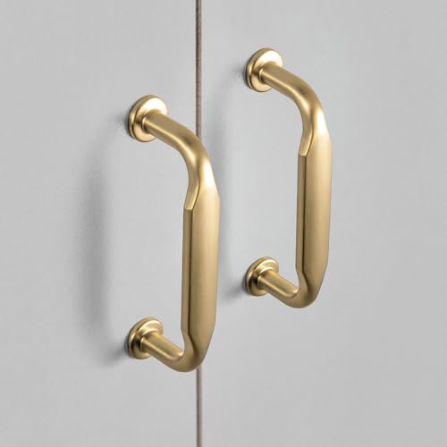 12 Pack Champagne Bronze Zinc Alloy Cabinet Handles - 3.8''(96mm) Hole Center Cabinet Pull Hardware for Bedroom, Kitchen L101 - color: Champagne Bronze, size: 3.8'' Hole Center