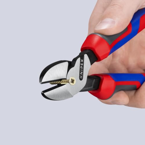 KNIPEX 74 22 200 Comfort Grip High Leverage Angled Diagonal Cutter, 8-Inch, Angled, Comfort Grip - style: 8-Inch, Angled, Comfort Grip