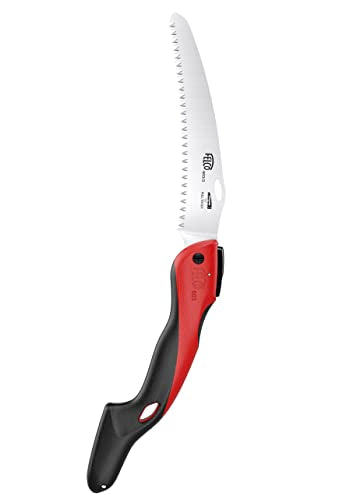 FELCO 603 Folding Pruning Saw – Curved Pull-Stroke Saw for Tree Trimming & Elevated Cut | Tree Branch Cutter | Folding Handsaw with Chrome-Plated 8" Blade, Non-Slip Handle, Blade Lock, Swiss Precision