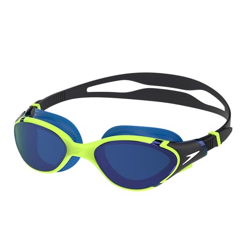 Speedo Unisex-Adult Swim Goggle Biofuse 2.0 - color: Electric Lime/Cobalt/Iris Mirrored