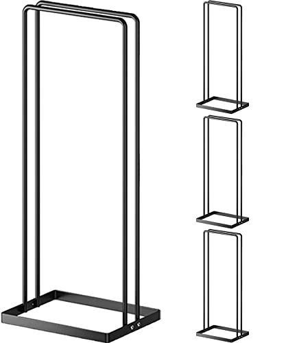 Hanger Organizer 4Pack Clothes Hanger Holder Organizer for Closet Laundry Room Coat Hanger Stacker for Wire Hangers Rack Stand Caddy for Adult Kids Velvet Pants Hangers Storage - color: Black, size: 4 Pack
