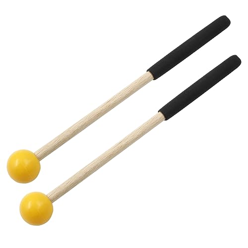 Bonsicoky 8 Inch Percussion Mallets, Yellow - color: Yellow