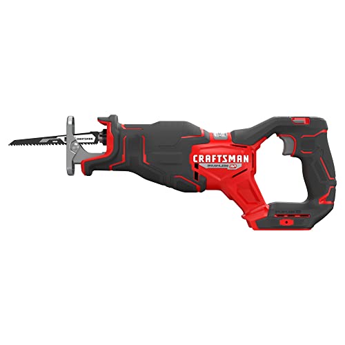 CRAFTSMAN V20 RP Cordless Reciprocating Saw, 3,200 RPM, 8 inch, Bare Tool Only (CMCS351B)