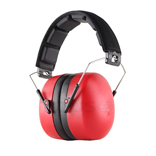 TITUS 3 Series, Onyx 37 Original Highest NRR Noise Reduction Earmuffs - color: 10 Pack Red (Premium Band / Earmuffs Only) No Logo