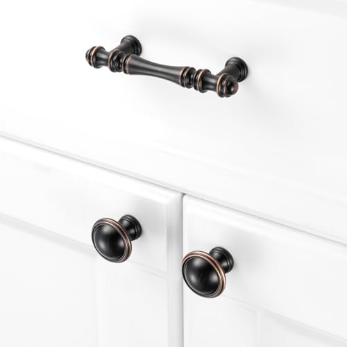 KOOFIZO 10 Pack 3 in Oil Rubbed Bronze Cabinet Pulls, Drawer Handles P30 - color: Oil Rubbed Bronze, size: 3" CC - 10Pcs
