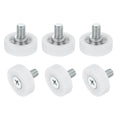 uxcell 6Pcs 22mm Drawer Rollers,M6x0.35 Thread Plastic Positioning Pulley | Flat Surface Small Drawer Pulley Bearing Replacement Wheel for Furniture Parts Cabinet Cupboard Slides - size: 22mm M6 x 0.35"