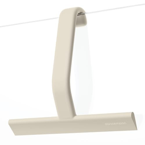 dancemoon JustHang Shower Squeegee with Built-in Hook, 10-Inch Light Taupe - color: Light Taupe