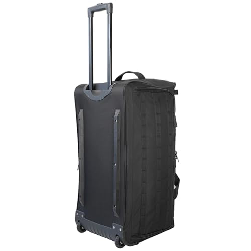 US Army ROMEO 28-inch Large Tactical Duffel Bag with Wheels | Heavy Duty Material, Molle Webbing, Water Resistant Military Rolling Bag for Travel, Deployment, and Camping - Black - color: Black, size: 28-inch