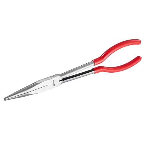 VEVOR 5-Piece Needle Nose Pliers, 11 in Long Needle Nose Pliers Set, Diagonal Cutting Pliers, 45°/ 90° Bent Nose Plier, Round Nose Plier, Long Nose Plier, Professional Pliers Set with Storage Bag - size: 11inch, style: 5pcs
