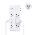 Surge Protector Outlet Extender Rotating Plug, 9 AC Multi Plug Wall Outlet - color: White, size: 9AC, 1 Pack