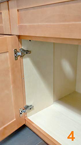 10-Pack Full Overlay Soft-Close Face Frame Hinge, Clip-On Design for Kitchen Cabinet Doors