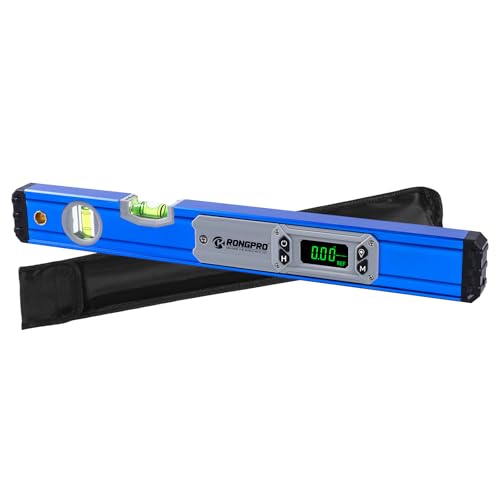 16Inch Digital Level with LCD Display - Aluminum Angle Finder 90°/180°Bubbles with Auto Ligth Up, Inclinometer with Magnetic & Audio Indicator for Woodwork & Home Drainage Leveling.