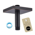 Shower Head Extension Arm Wall Mounted Tube Rainfall Shower Tube Replacement Pipe Parts Stainless Oil rubbed bronze,SW-91038-4-ORB-SQ. - color: Right Angled Square Flange-4" Oil Rubbed Bronze
