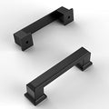 Amerdeco 10 Pack Matte Black Cabinet Pulls 3 Inch(76mm) Hole Center Kitchen Cabinet Handles Cabinet Hardware for Bathroom Drawer Pulls ZH0001 - color: Matte Black, size: 3" hole center, style: 10 Pack