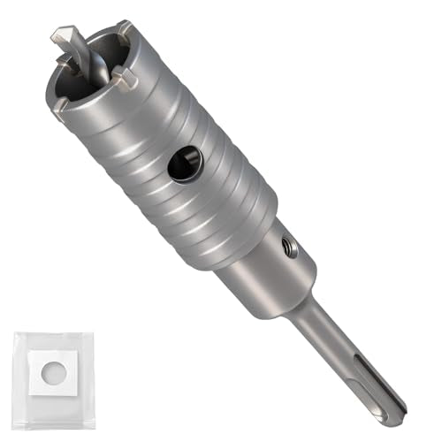 Professional 1-3/8" (35mm) Concrete Hole Saw 110mm SDS Plus & Dust Bag - size: 1-3/8" (35mm)