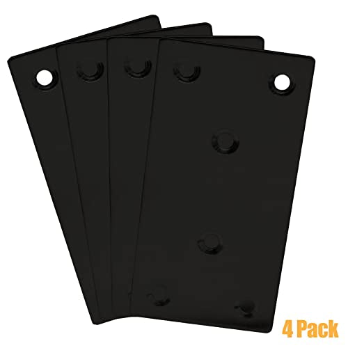 4pcs Metal Flat Straight Brace Bracket, 4'' x 2'' (L x W) , Black - size: 4'' x 2''/ 100mm x 50mm, style: Black-4pcs
