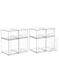 Vtopmart Clear Stackable Storage Drawers Set of 8, Plastic Organizer Bins - style: 4 Small+4 High