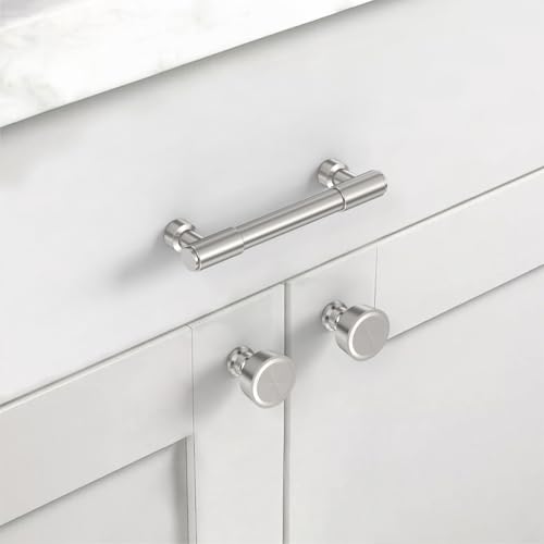 Asidrama Brushed Satin Nickel Kitchen Cabinet Pulls,3 Inch,10 Pack - color: Brushed Satin Nickel, size: 3" Hole Center