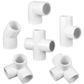 Xuniea 42 Pcs 1/2 Inch PVC Pipe Fittings Elbow Tee Set - size: 1/2 Inch