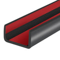 Rubber Edge Trim, Self-Adhesive U Channel Edge Protector for Plywood, Cabinet, 1-1/8" Wood Edge Banding, Flexible Furniture Repair, EPDM Material, Fit 1-1/8"(28mm), Length 20Ft, Black - size: Fit 1-1/8"- L20'
