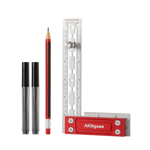Precision Woodworking Square, Woodworking Scriber Marking Line Ruler 6inch - style: 6 Inch