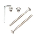10-Pack M6x65mm Furniture Connecting Bolts Inserted Connector Nuts Nickel Plated 10pcs M6 x 10mm Flanged Button Socket Cap Screws, 304 Stainless Steel - size: M6x65mm 10-Pack