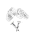 20 Pack 0.83 x 0.47 Inch Glass Retainer Clips, Boat Hatch Screen Clips，Plastic, Clear, with Screws for Fixing Window Screen Door Mirror - style: B