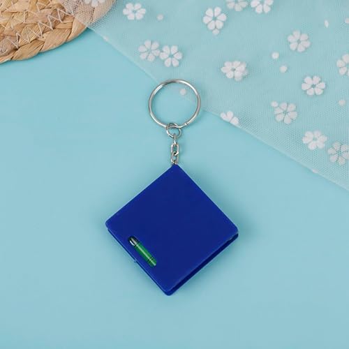 Upgraded Mini Keychain Tape Measure with Square & Bubble Level Steel Ruler 1meter Measuring Tape for Household Small Steel Tape Measure Keychain Ruler Lightweight Measuring Instrument Measurement