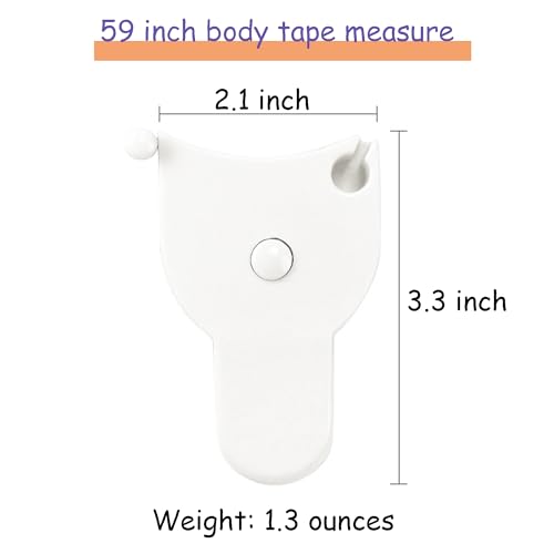 Measuring Tape for Body Measurements, White, 60 Inch - color: white