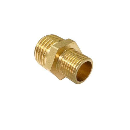 1/4" x 1/8" Male Threaded Hex Nipple Reducer Brass NPT Pipe Fitting Adapter Straight Connectors Pack of 2 - size: 1/4" x 1/8" -2 Pack