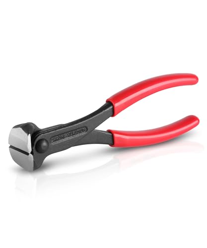 Bates- Nail Puller, 7 Inch Steel End Cutting Pliers - color: Red, size: 7", 1 Pack