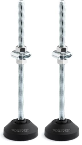 POWERTEC 6" Large Toggle Clamp Foot 2PK with Nuts & Washers, Oversized Stud Clamp Foot Compatible with Toggle Clamps for Table Saw Fence, Drill Press Table, and Woodworking Jigs (71700-P2) - size: Toggle Clamp Foot, 1PK (Pack of 2)