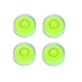 4Pcs Small Circular Bubble Levels with Double Sided Adhesive Bottom Mini Little Stick-on Bubble Spirit Level Measuring Layout Tools Levels (25x10mm) - size: 25x10mm