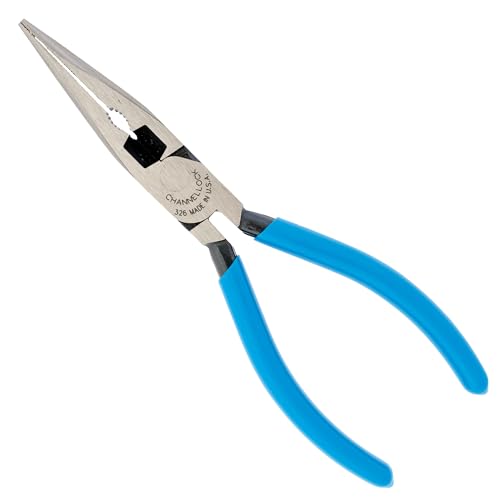Channellock Needle-Nose Pliers 326 - Long Nose with Side Cutter, Channel Lock Pliers - 6 in - size: 6 Inch Long Nose with Side Cutter