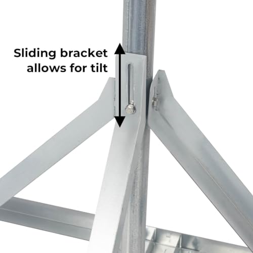 Bolton Adjustable Roof Tripod Mount, 36 in Pole, 9° Tilt, Black - style: Tripod Sled Mount