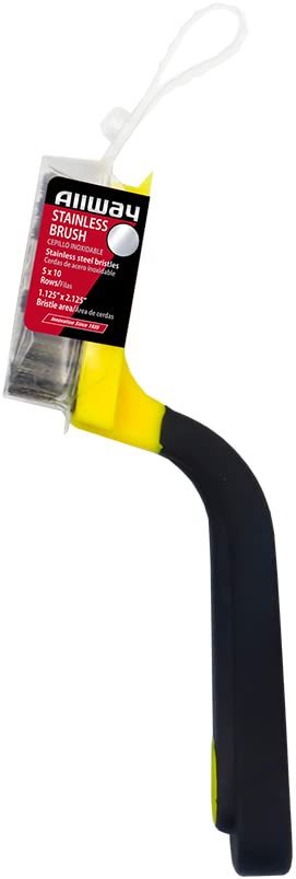 ALLWAY SB2 Soft-Grip Wide Stainless Steel Stripper Brush - style: Stainless Steel Stripper Brush