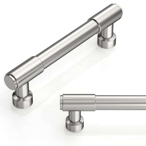 10 Pack Brushed Satin Nickel Cabinet Pulls 3.75 Inch(96mm) Kitchen Cabinet Handles Cabinet Hardware for Drawer Pulls - color: Brushed Satin Nickel, size: 3.75" Hole Center