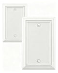 Switch Plates Outlet Covers, 2-Pack Metal Wall Plates, Off White - color: Off White, size: 1 Blank 2PK